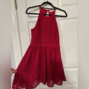 Red halter detailed dress (worn once)